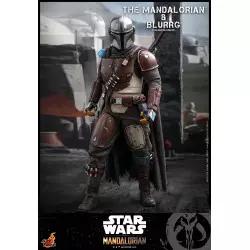 Hot Toys TMS046 Star Wars The Mandalorian Action Figure 1/6 Mandalorian & Blurrg Collectible Set 30-37cm