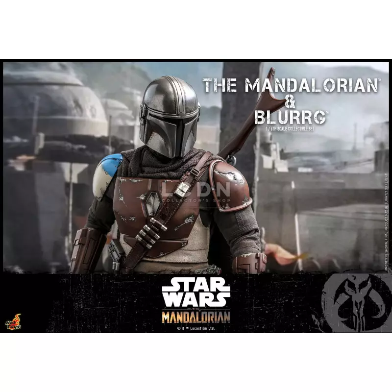 Hot Toys TMS046 Star Wars The Mandalorian Action Figure 1/6 Mandalorian &amp; Blurrg Collectible Set 30-37cm