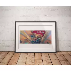 Harry Potter Lithographie du Livre La Chambre des Secrets Cover Artwork Limited Edition 42x30 cm