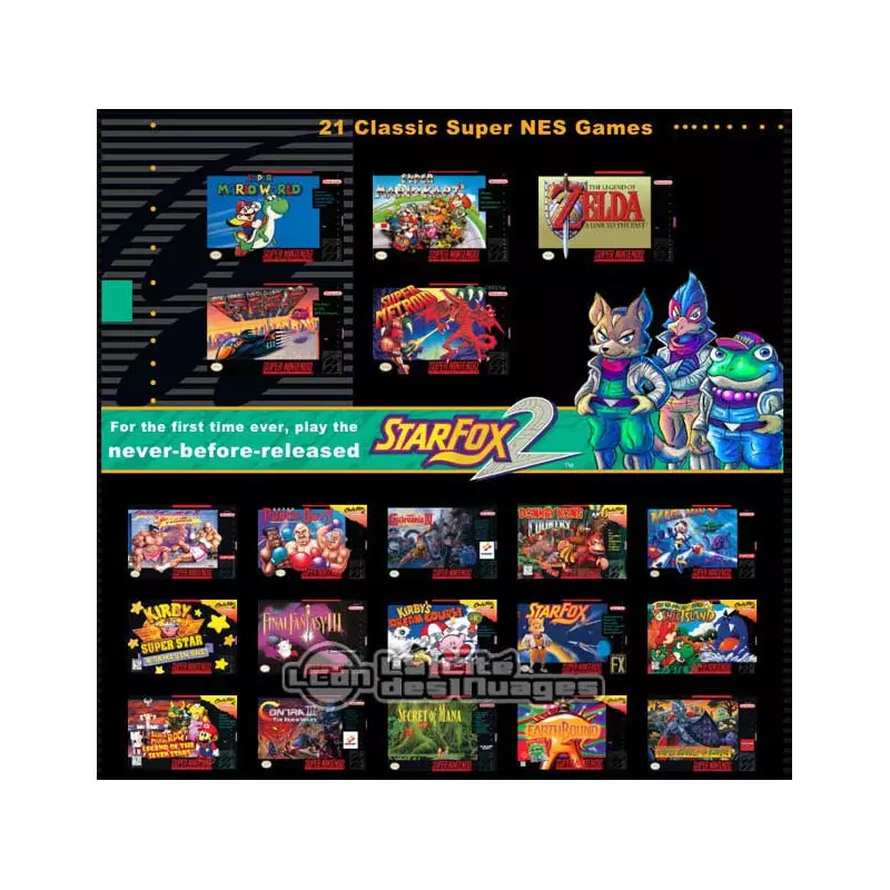 Console Retro Nintendo Classic Mini Super Nintendo Entertainment System with 21 Videogames