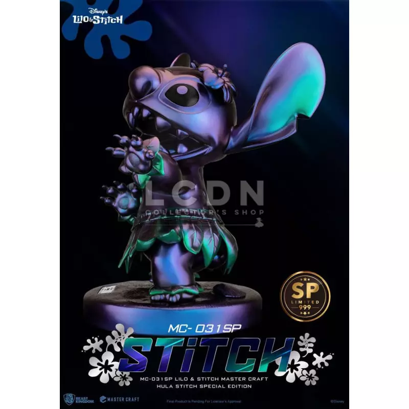 Disney Lilo and Stitch Statue Master Craft Hula Stitch Special Edition 38cm  (New)