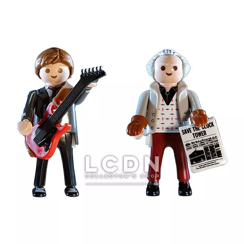 Retour vers le Futur (Back To The Future) Pack de 2 Action Figurines  Playmobil Marty Mcfly et Dr. Emmett Brown 1955 Edition 7cm