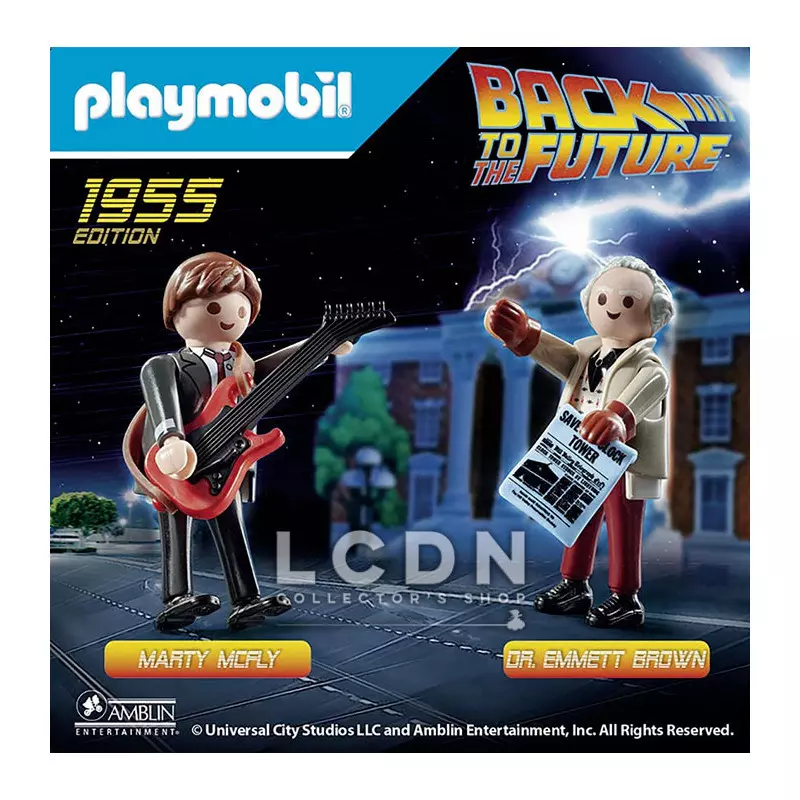 Playmobil Lot 2 Personnage Retour Vers le Futur Marty Mcfly & Ms Cayton Far  West