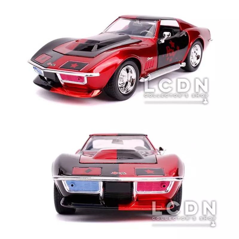 DC Comics 1969 Chevy Corvette Stingray métal 31196 1/24 avec figurine Harley Quinn