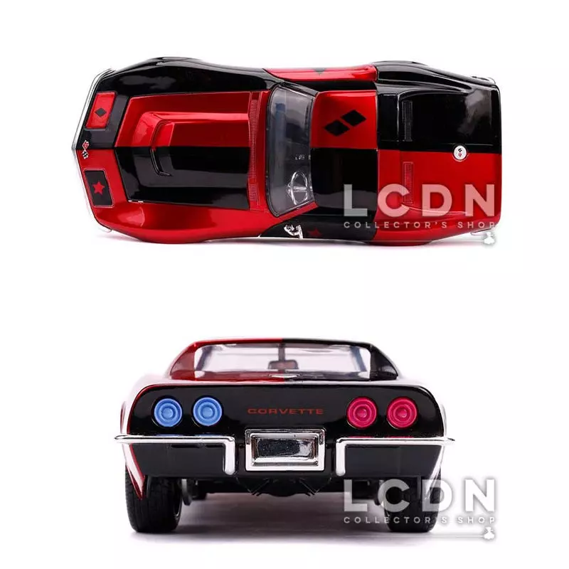 DC Comics 1969 Chevy Corvette Stingray métal 31196 1/24 avec figurine Harley Quinn