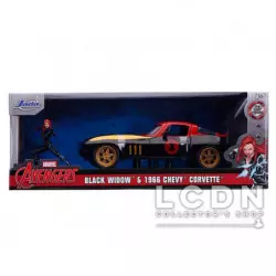 Marvel Avengers 1966 Chevrolet Corvette avec figurine de Black Widow 1/24 31749 Jada Toys