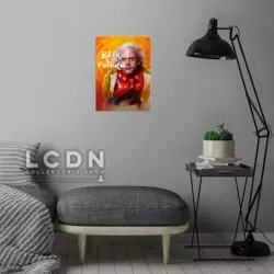 Back to the Future part 2 Movie Dr Emmett Brown Metal Poster by Dmitry Belov 45 x 32 cm