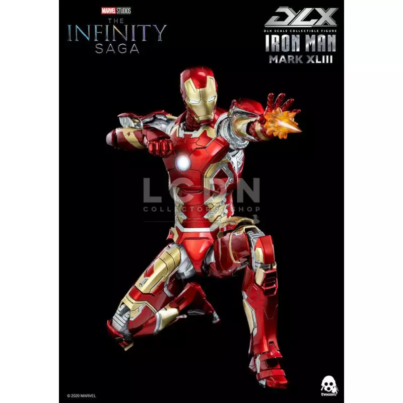 Avengers Infinity Saga DLX Iron Man Mark 43 Threezero 3Z0247 Diecast Action Figurine 1/12 16.5cm