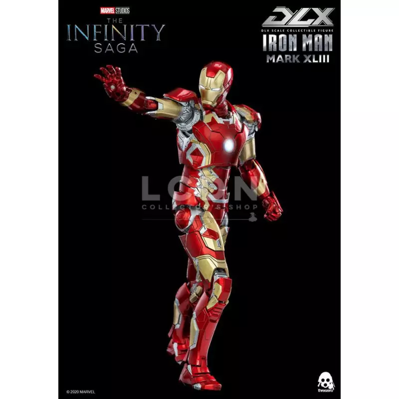Avengers Infinity Saga DLX Iron Man Mark 43 Threezero 3Z0247 Diecast Action Figurine 1/12 16.5cm