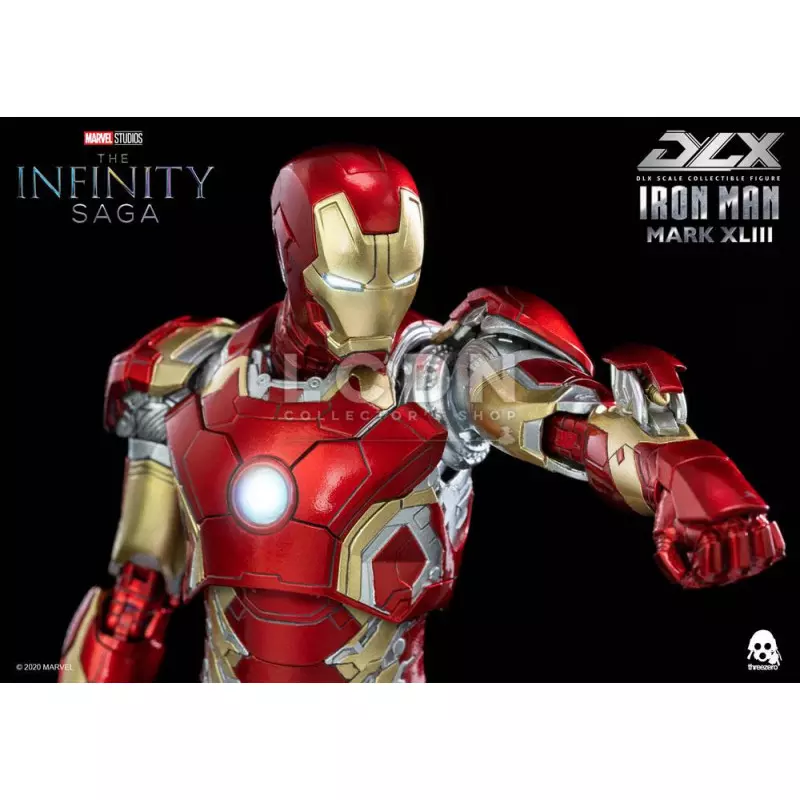 Avengers Infinity Saga DLX Iron Man Mark 43 Threezero 3Z0247 Diecast Action Figurine 1/12 16.5cm