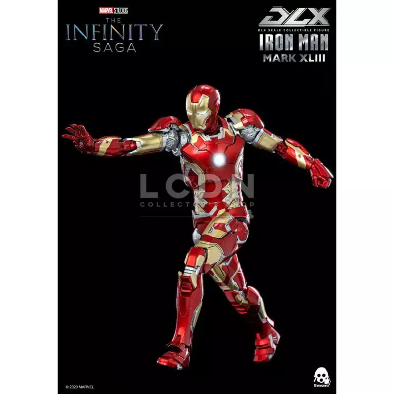 Avengers Infinity Saga DLX Iron Man Mark 43 Threezero 3Z0247 Diecast Action Figurine 1/12 16.5cm