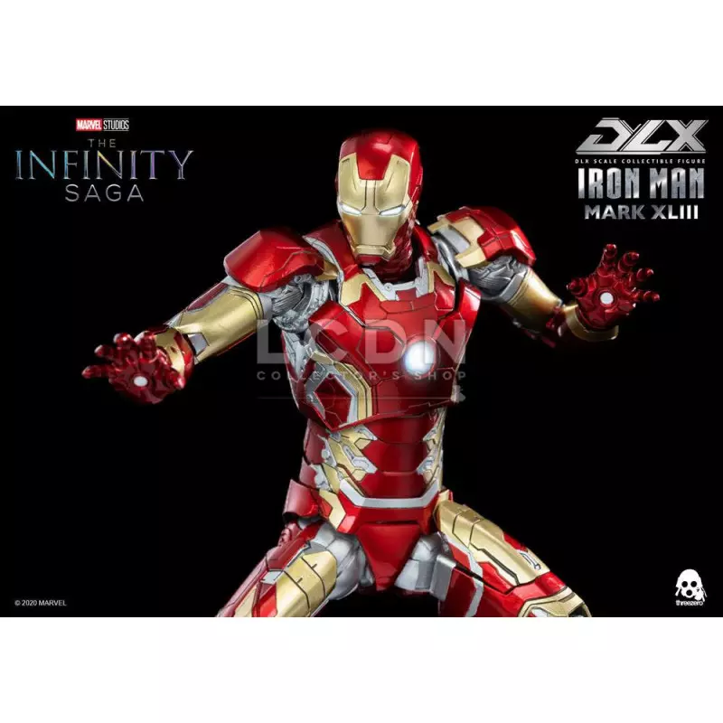 Avengers Infinity Saga DLX Iron Man Mark 43 Threezero 3Z0247 Diecast Action Figurine 1/12 16.5cm