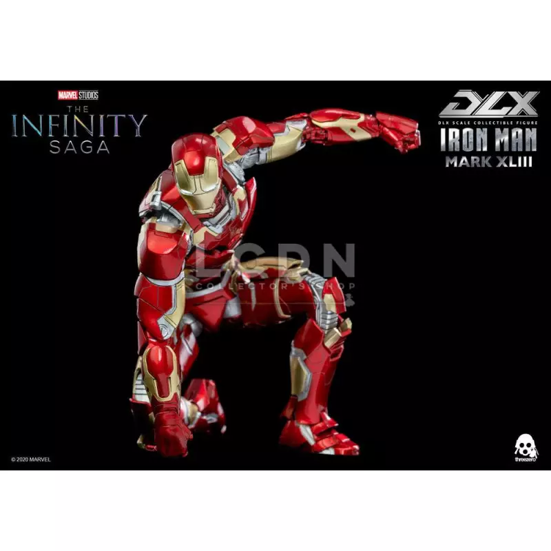 Avengers Infinity Saga DLX Iron Man Mark 43 Threezero 3Z0247 Diecast Action Figurine 1/12 16.5cm