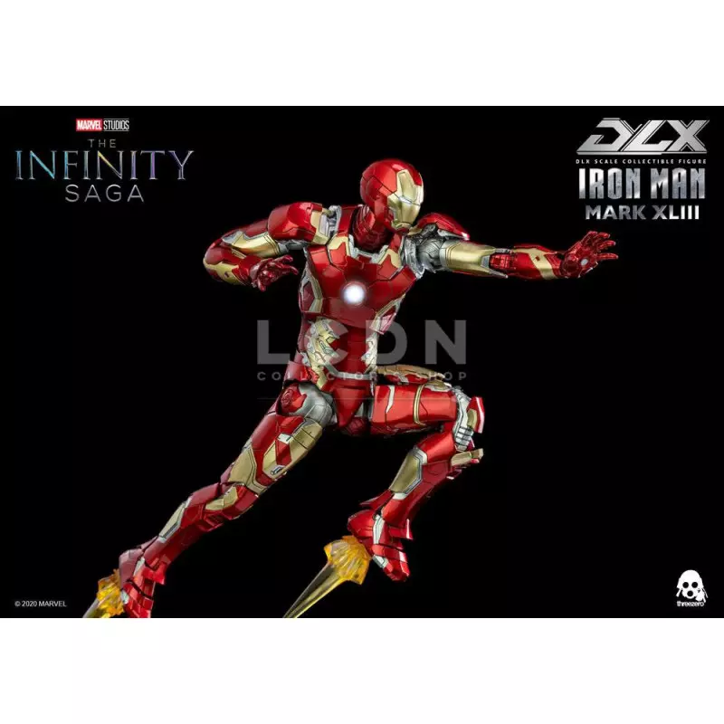 Avengers Infinity Saga DLX Iron Man Mark 43 Threezero 3Z0247 Diecast Action Figurine 1/12 16.5cm