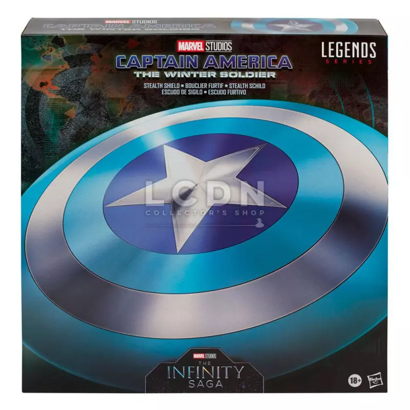 Marvel Captain America Le Soldat de l&#039;hiver Réplique 1/1 Bouclier Furtif The Infinity Saga Legends Series 60cm