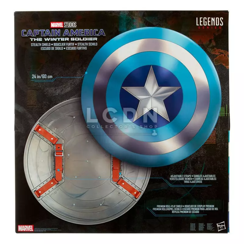 Marvel Captain America Le Soldat de l&#039;hiver Réplique 1/1 Bouclier Furtif The Infinity Saga Legends Series 60cm
