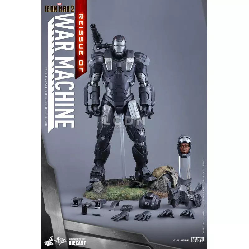 Hot Toys MMS331D13 Iron Man 2 Action Figurine 1/6 War Machine Diecast Collectible Figurine 32cm *Réédition*