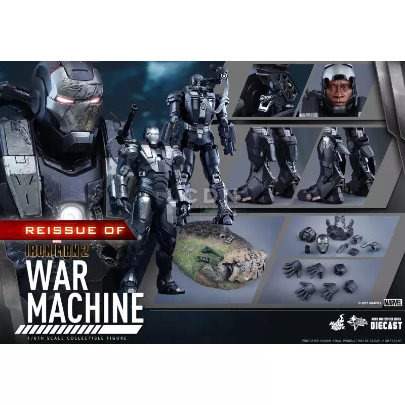 Hot Toys MMS331D13 Iron Man 2 Action Figurine 1/6 War Machine Diecast Collectible Figurine 32cm *Réédition*