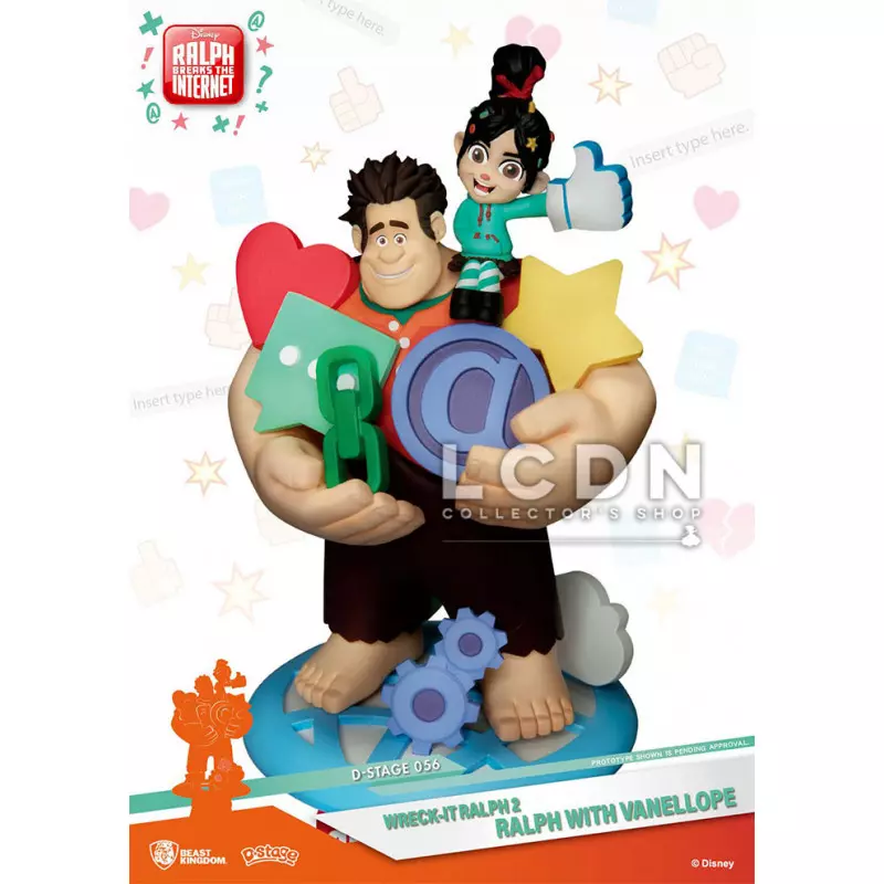 Les Mondes de Ralph 2 ( Ralph Breaks the Internet ) Diorama PVC D-Stage Ralph &amp; Vanellope 16cm