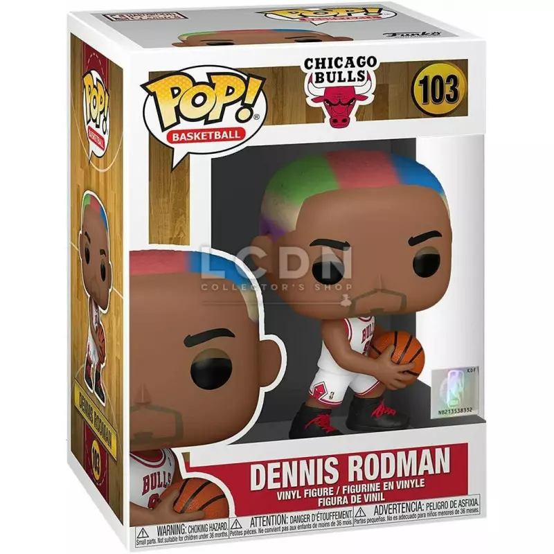 NBA Legends POP! Sports Dennis Rodman (Bulls Home) Vinyl Figurine 10cm n°103