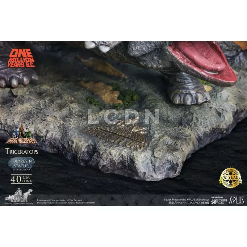 Un million d&#039;Années avant J.C. (One Million Years BC) Statue Triceratops Ray Harryhausen 40cm