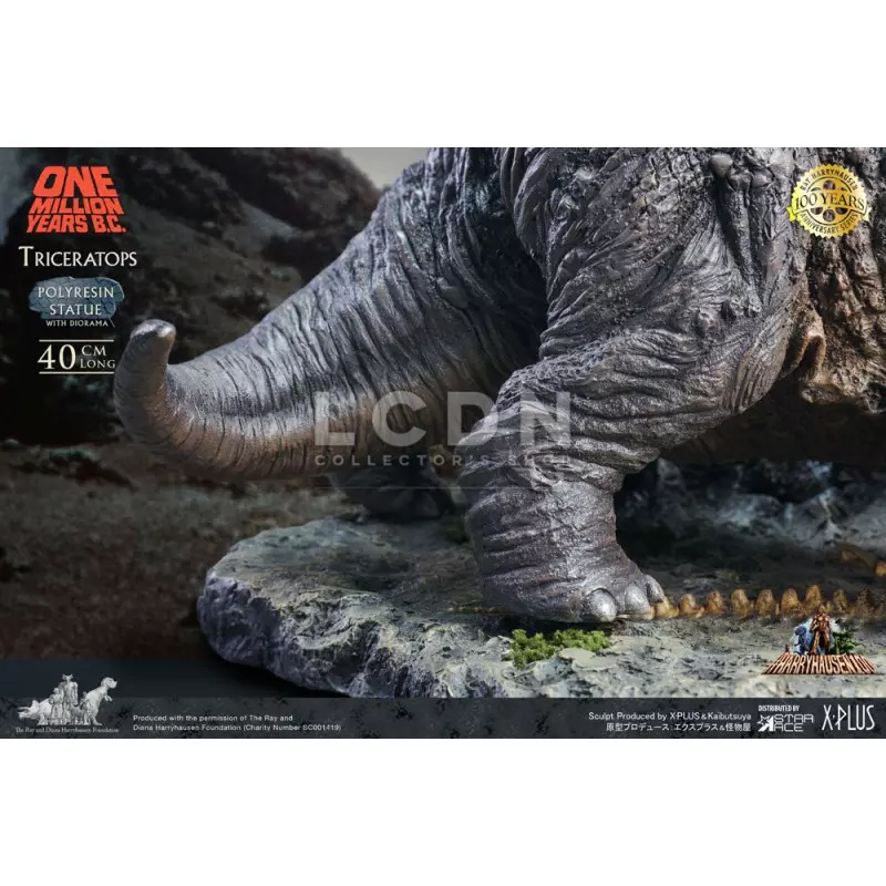 Un million d&#039;Années avant J.C. (One Million Years BC) Statue Triceratops Ray Harryhausen 40cm