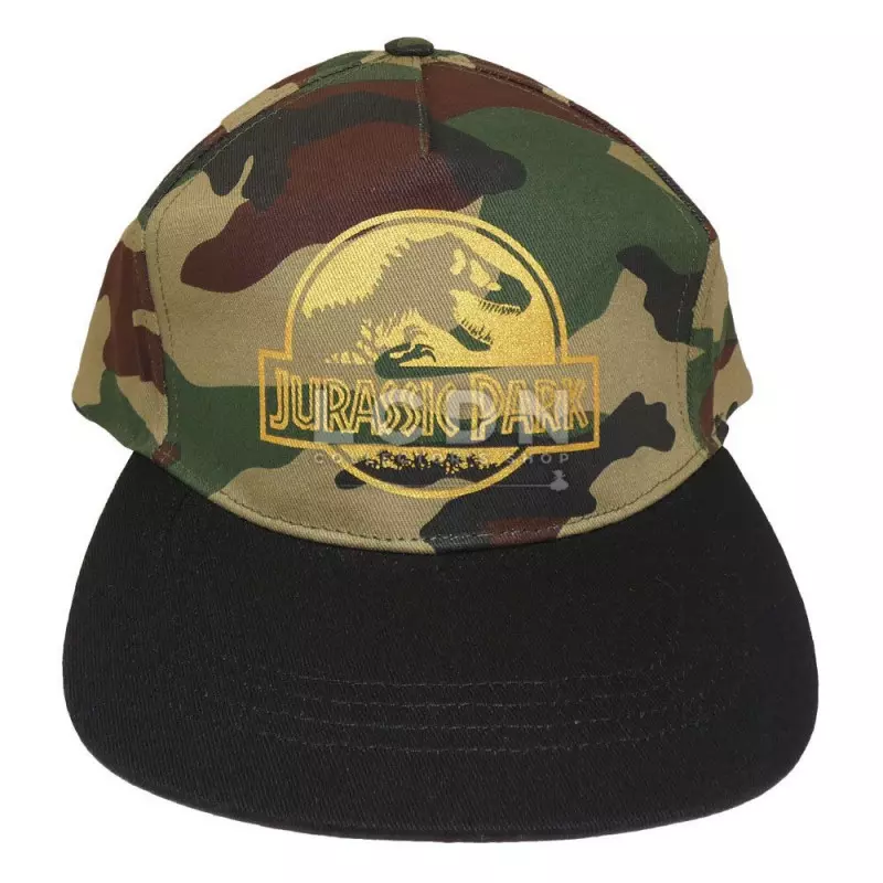 Jurassic Park Curved Bill Cap Gold Camo Logo