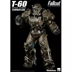 Fallout Action Figurine 1/6 T-60 Camouflage Power Armor M42 Fat Man Launcher with Mini Nuke 3Z0178 37cm