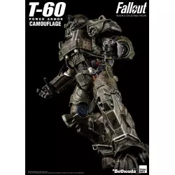 Fallout Action Figurine 1/6 T-60 Camouflage Power Armor M42 Fat Man Launcher with Mini Nuke 3Z0178 37cm