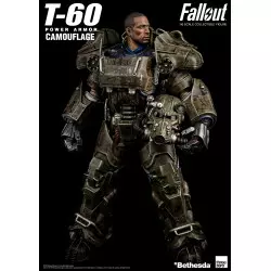 Fallout Action Figurine 1/6 T-60 Camouflage Power Armor M42 Fat Man Launcher with Mini Nuke 3Z0178 37cm