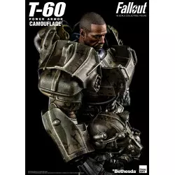 Fallout Action Figurine 1/6 T-60 Camouflage Power Armor M42 Fat Man Launcher with Mini Nuke 3Z0178 37cm