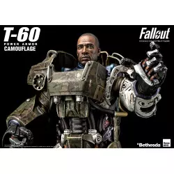 Fallout Action Figurine 1/6 T-60 Camouflage Power Armor M42 Fat Man Launcher with Mini Nuke 3Z0178 37cm