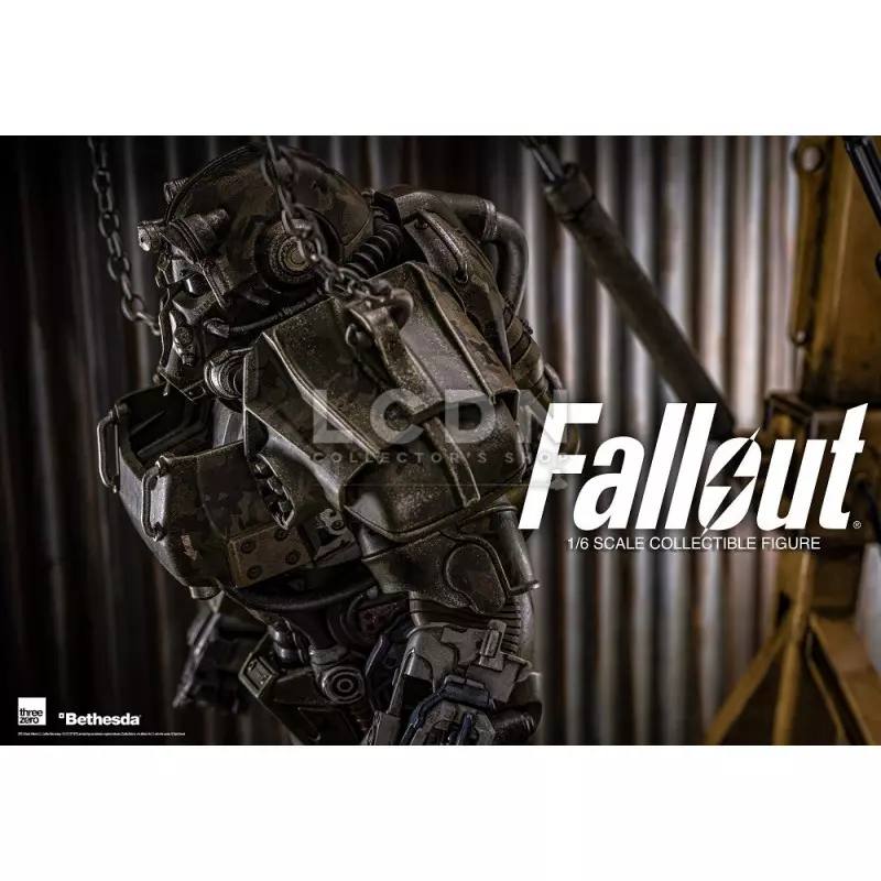 Fallout Action Figurine 1/6 T-60 Camouflage Power Armor M42 Fat Man Launcher with Mini Nuke 3Z0178 37cm