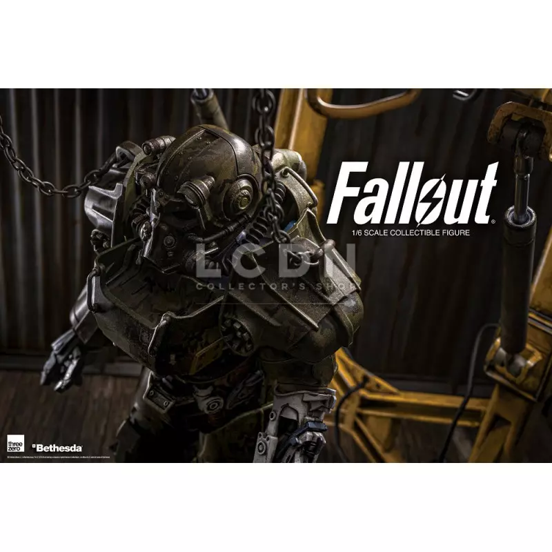 Fallout Action Figurine 1/6 T-60 Camouflage Power Armor M42 Fat Man Launcher with Mini Nuke 3Z0178 37cm
