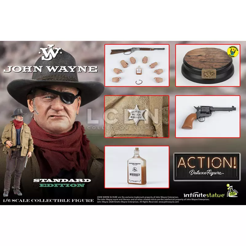 John Wayne Collectible Action Figure 1/6 Infinite Statue 31cm