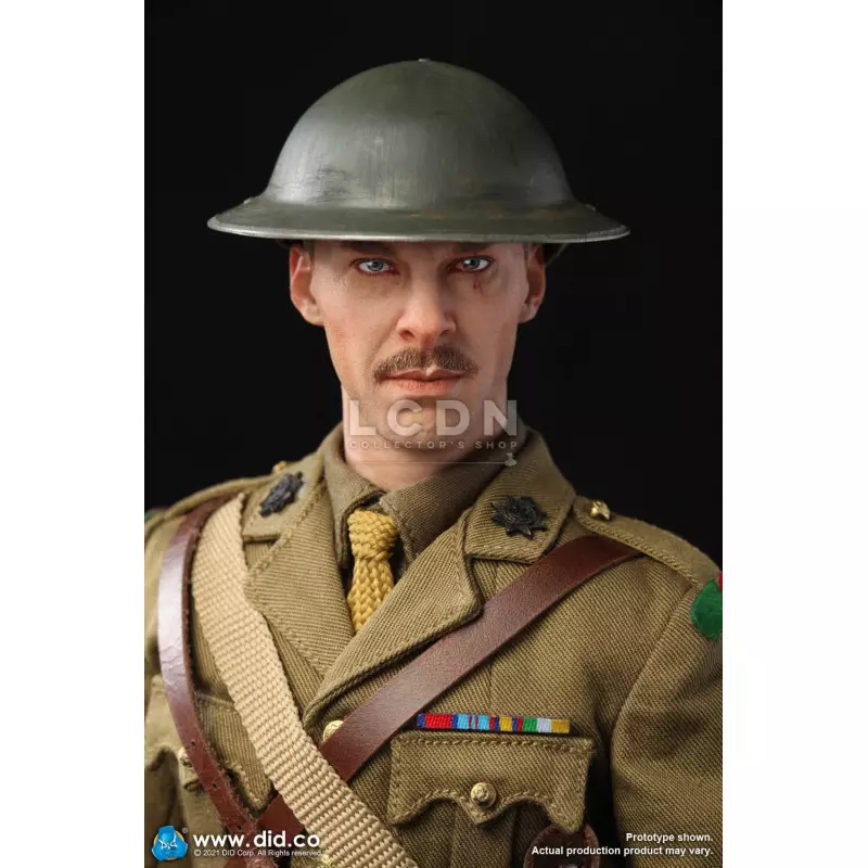 WWI British Officer Collectible Action Figure 1/6 Colonel Mackenzie + Desk Diorama Set  DID B11012 (not mint box) + E60062