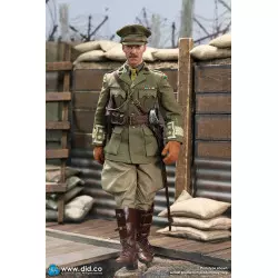 WWI British Officer Collectible Action Figure 1/6 Colonel Mackenzie + Desk Diorama Set  DID B11012 (not mint box) + E60062