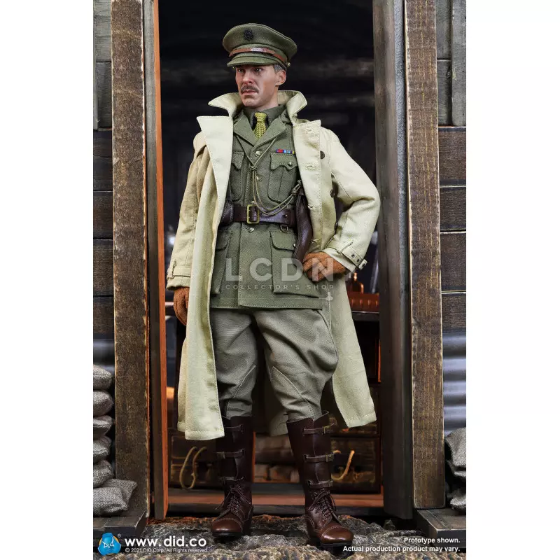 WWI British Officer Collectible Action Figure 1/6 Colonel Mackenzie + Desk Diorama Set  DID B11012 (not mint box) + E60062