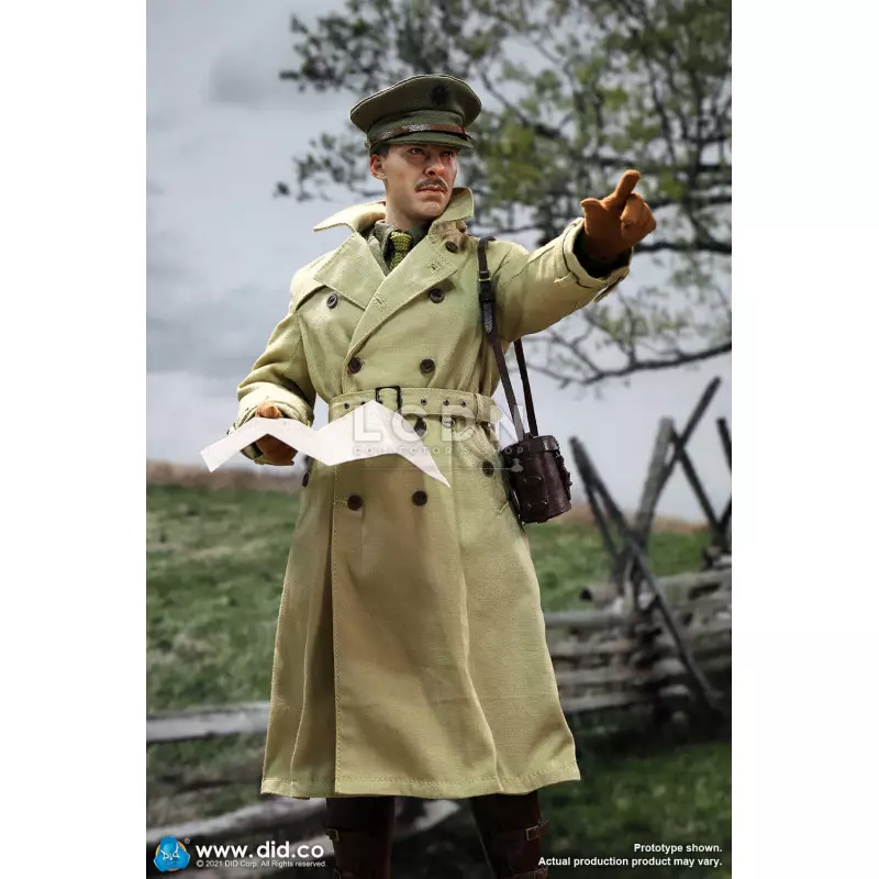 WWI British Officer Collectible Action Figure 1/6 Colonel Mackenzie + Desk Diorama Set  DID B11012 (not mint box) + E60062