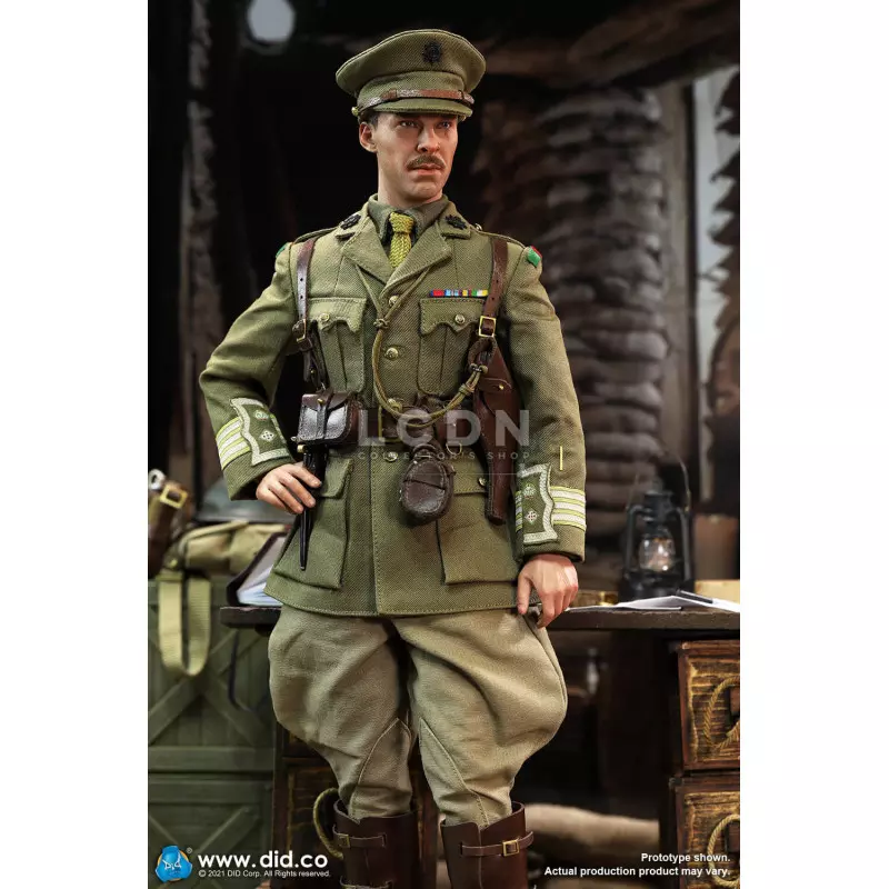 WWI British Officer Collectible Action Figure 1/6 Colonel Mackenzie + Desk Diorama Set  DID B11012 (not mint box) + E60062