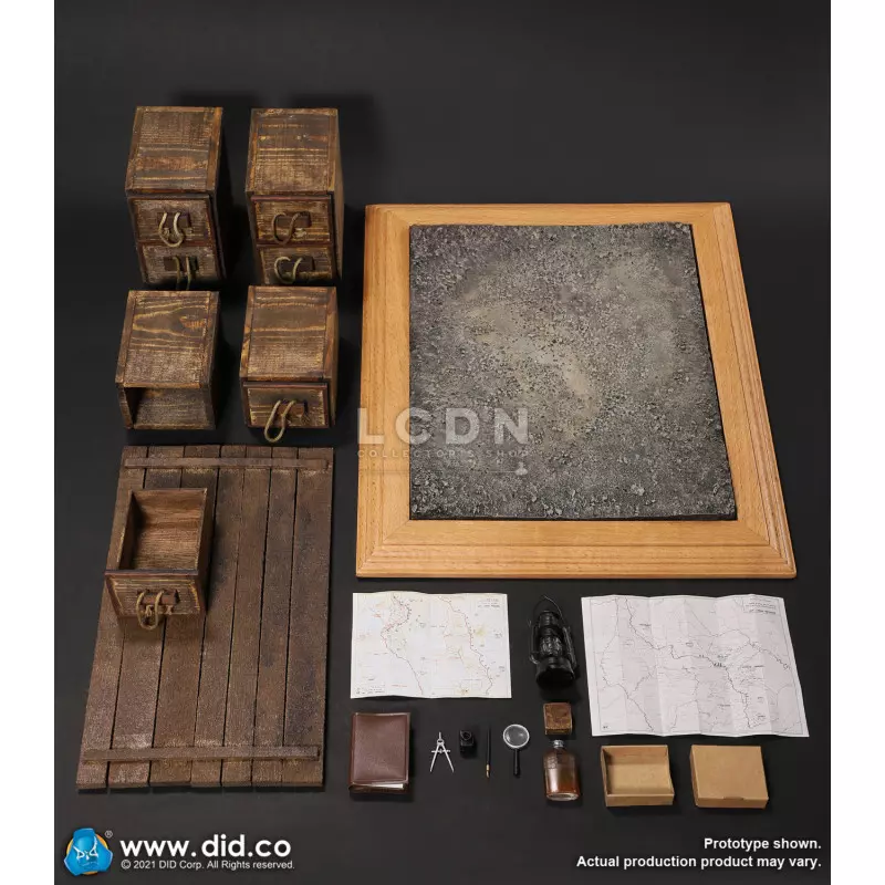 WWI British Officer Collectible Action Figure 1/6 Colonel Mackenzie + Desk Diorama Set  DID B11012 (not mint box) + E60062