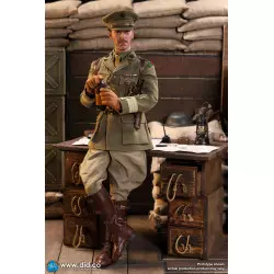 WWI British Officer Collectible Action Figure 1/6 Colonel Mackenzie + Desk Diorama Set  DID B11012 (not mint box) + E60062