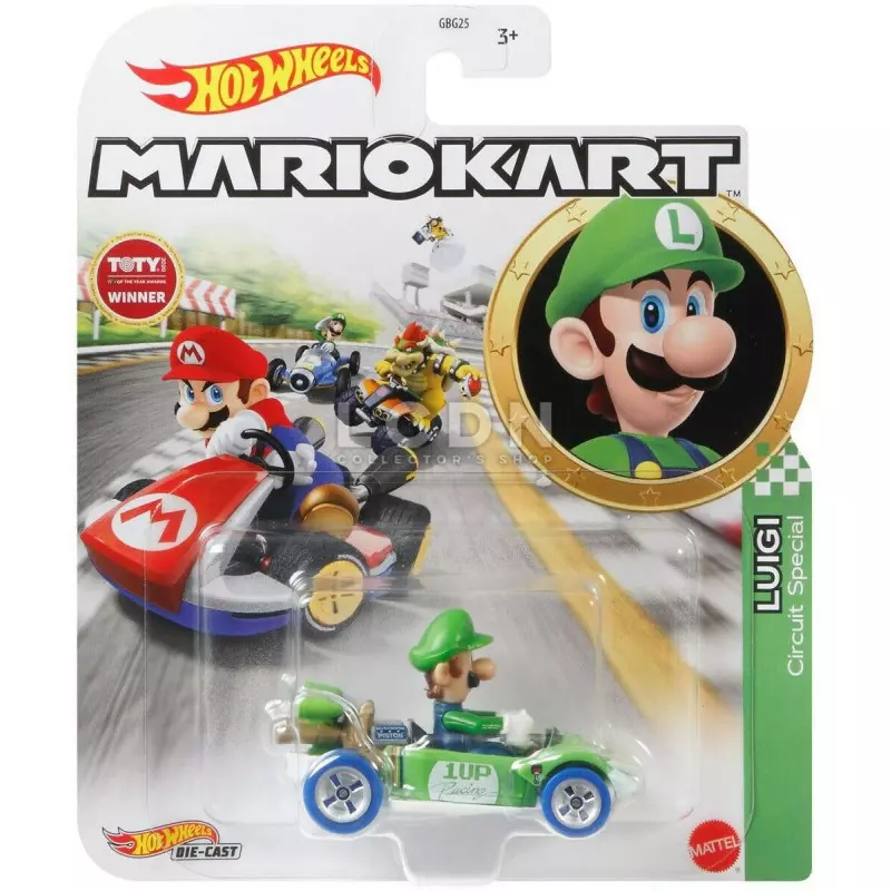 Nintendo Mario Kart Voiture Métal 1/64 Luigi Circuit Special Kart