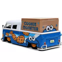 Sesame Street Replica Cookie Monster with 1962 Volkswagen Bus with sounds diecast1/24