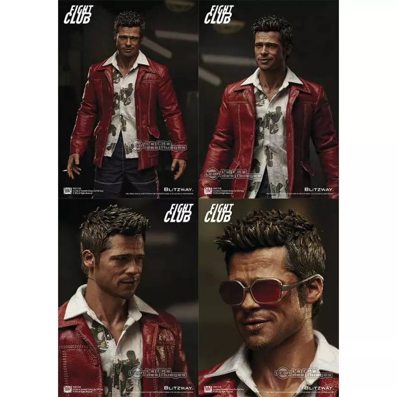 Fight Club 1999 Tyler Durden Brad Pitt Red Jacket Version 1 6