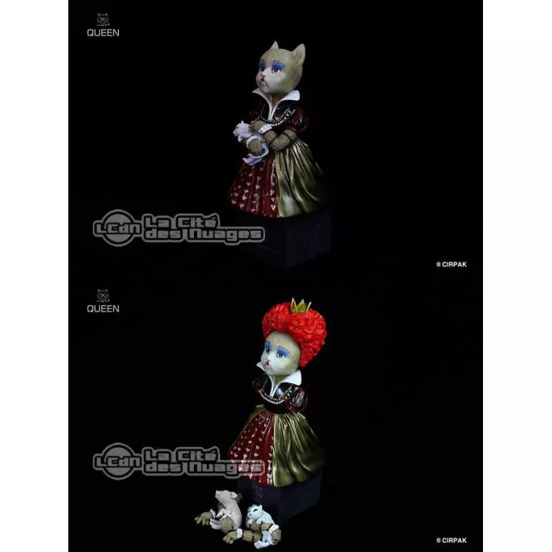 Alice In Wonderland Reine de Coeur Chat Queen Buste Loving Cat 32cm