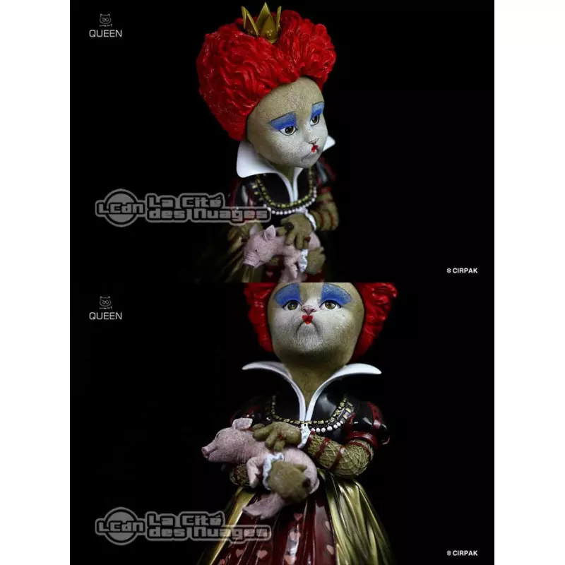 Alice In Wonderland Reine de Coeur Chat Queen Buste Loving Cat 32cm
