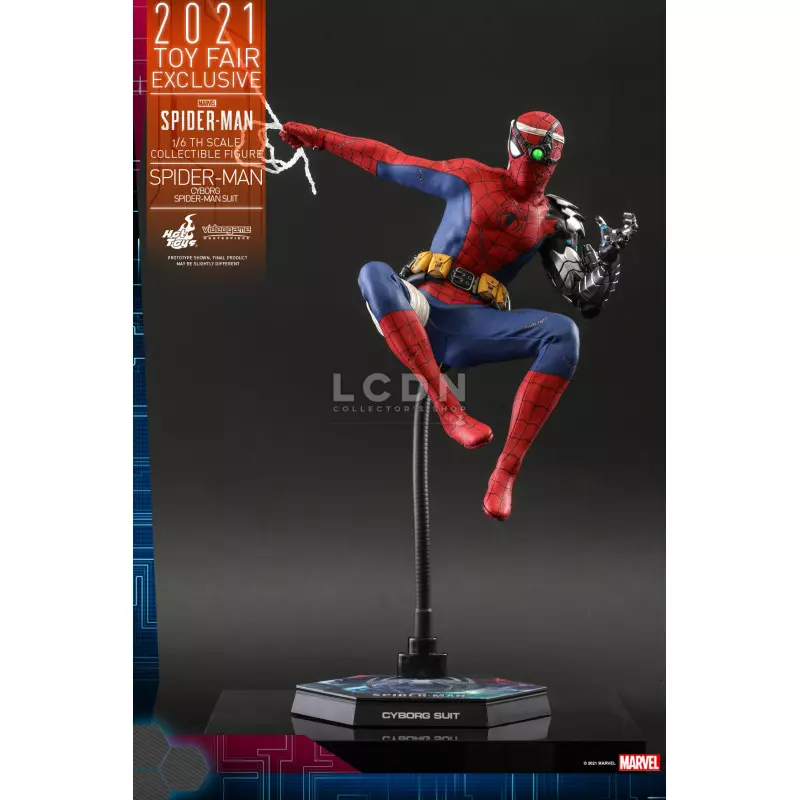 Hot Toys VGM51 Marvel&#039;s Spider-Man Collectible Action Figure 1/6 Spider-Man (Cyborg Spider-Man Suit) [Toy Fair Exclusive] 30cm