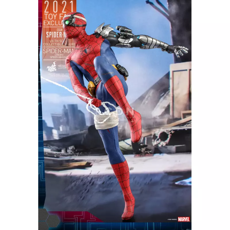 Hot Toys VGM51 Marvel&#039;s Spider-Man Collectible Action Figure 1/6 Spider-Man (Cyborg Spider-Man Suit) [Toy Fair Exclusive] 30cm
