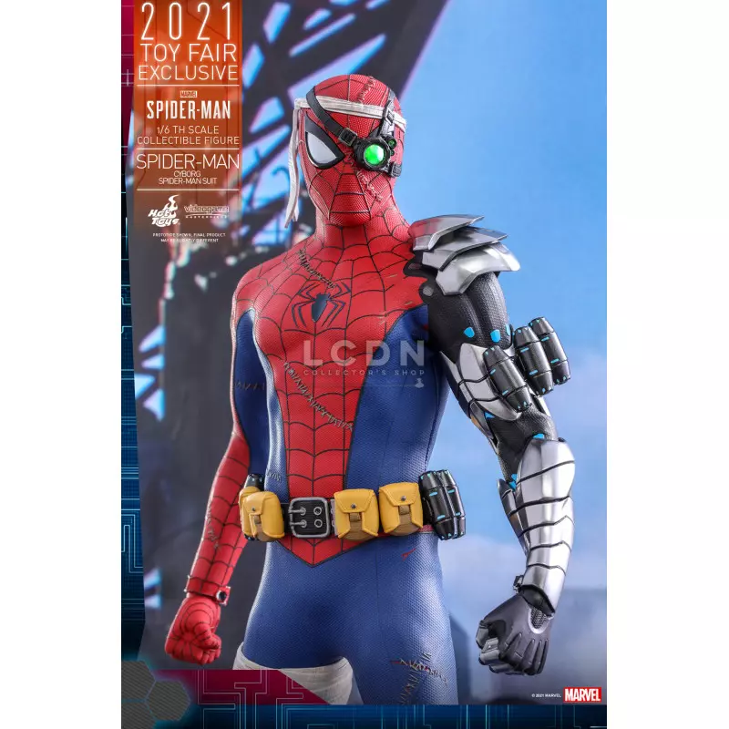 Hot Toys VGM51 Marvel&#039;s Spider-Man Collectible Action Figure 1/6 Spider-Man (Cyborg Spider-Man Suit) [Toy Fair Exclusive] 30cm